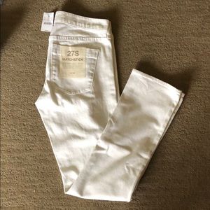 NEW J. Crew White Stretch Skinny Jeans Matchstick
